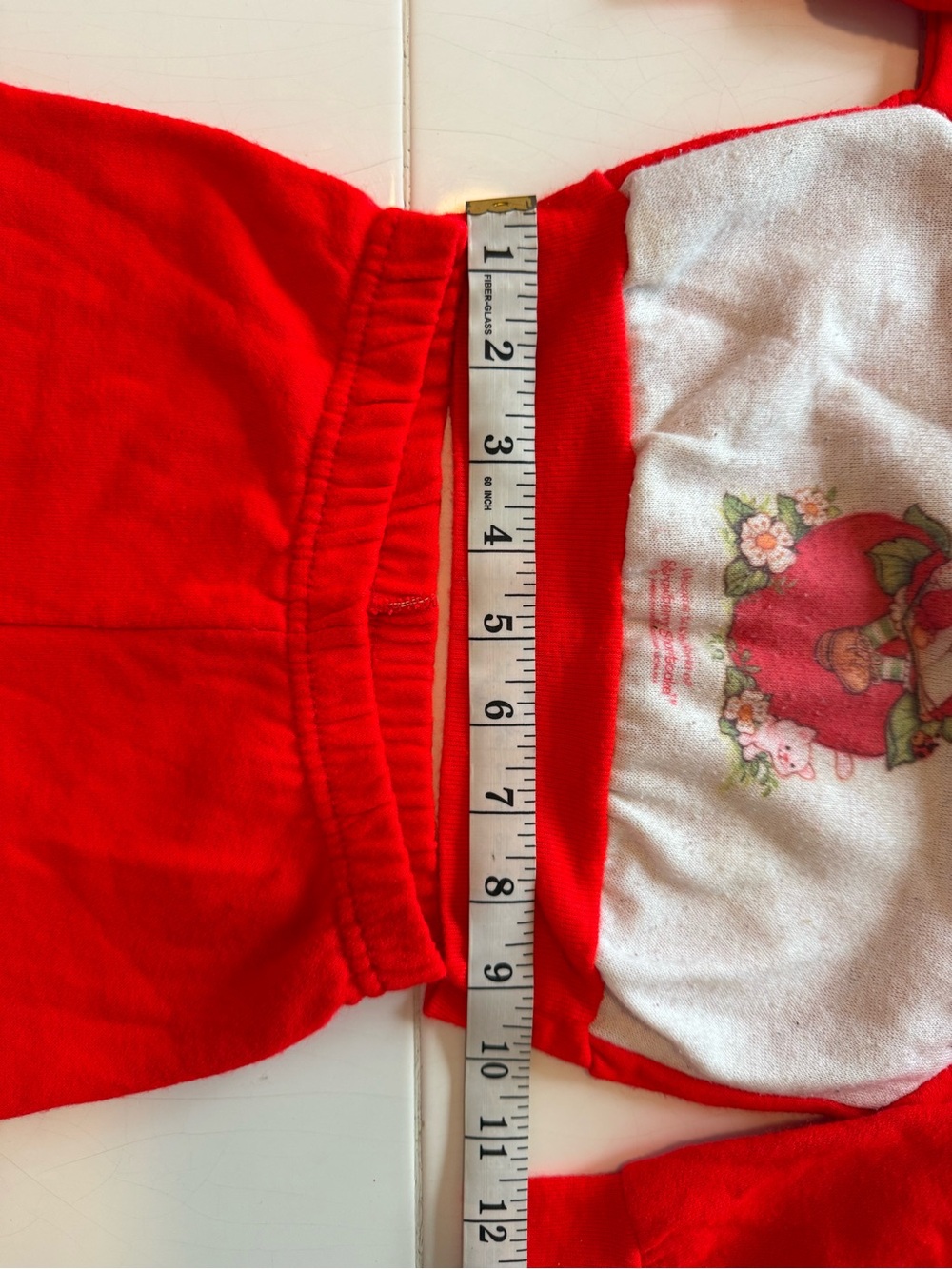 Vintage Toddler Girls Strawberry Shortcake Matching Hoodie Pants Track Set 1980s - Picture 7 of 13